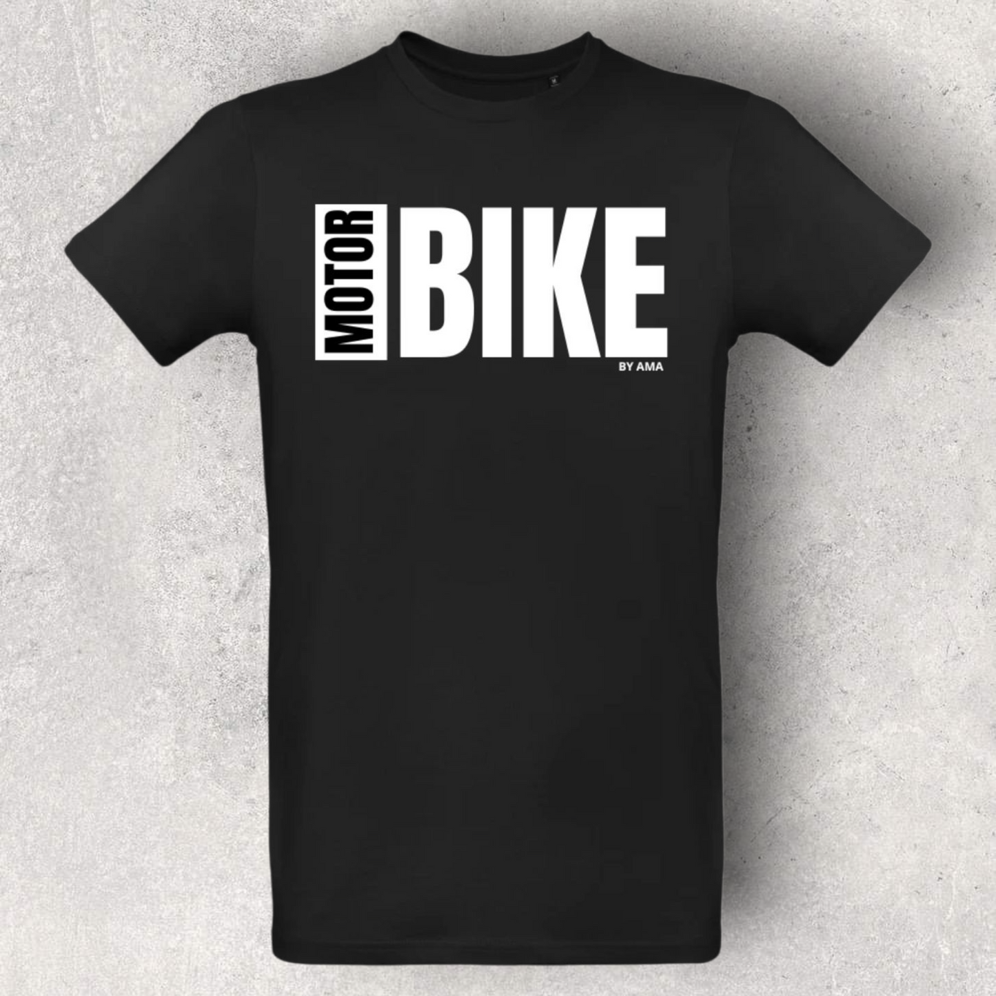 Tee-shirt à manche courte noir pour motard " Motorbike "